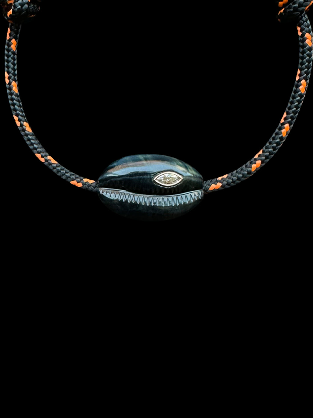Cowrie Bead with Marquis Diamond Surf Cord Anklet