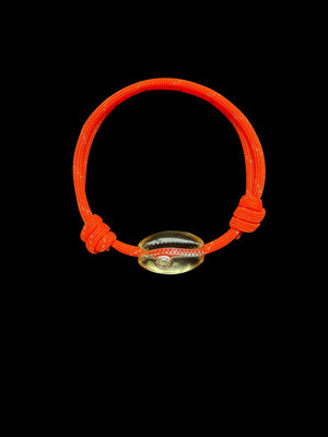 Cowry Bead with Oval Silimanite Surf Cord Anklet