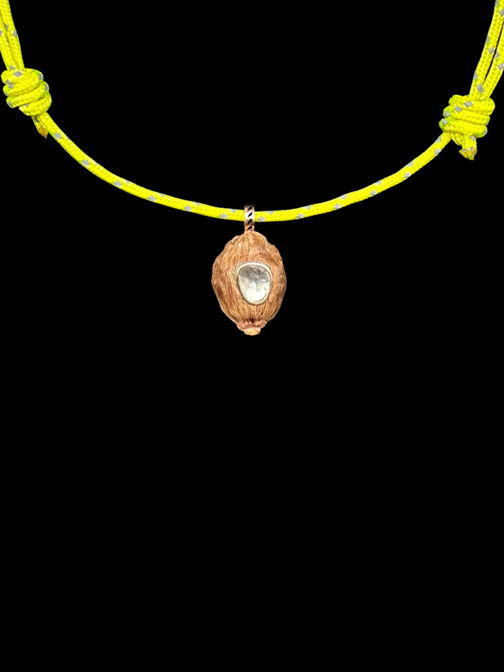 Polki Diamond Coquito Surf Cord Necklace