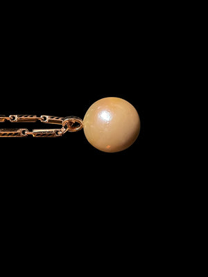 One of a Kind Champagne Pearl with Enameling