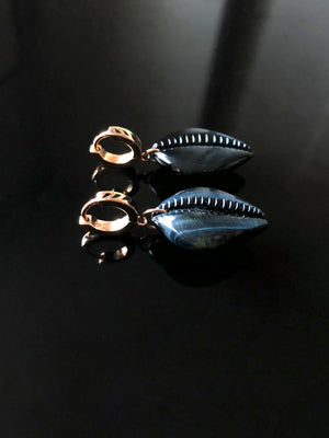 Classic Carved Cowry Earrings