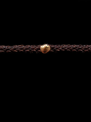 Petite Gold Anadara Leather Bracelet