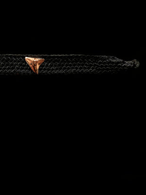 Classic Gold Shark Tooth Leather Bracelet