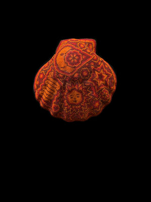Huichol Orange Red Moon Shell