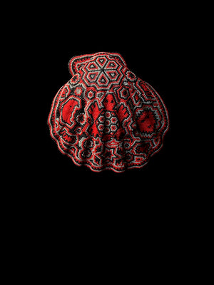Huichol Red Black Turtle Shell